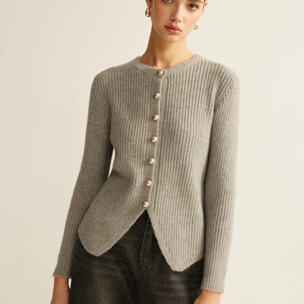 Button Down Split Cardigan - Picture 8 of 8